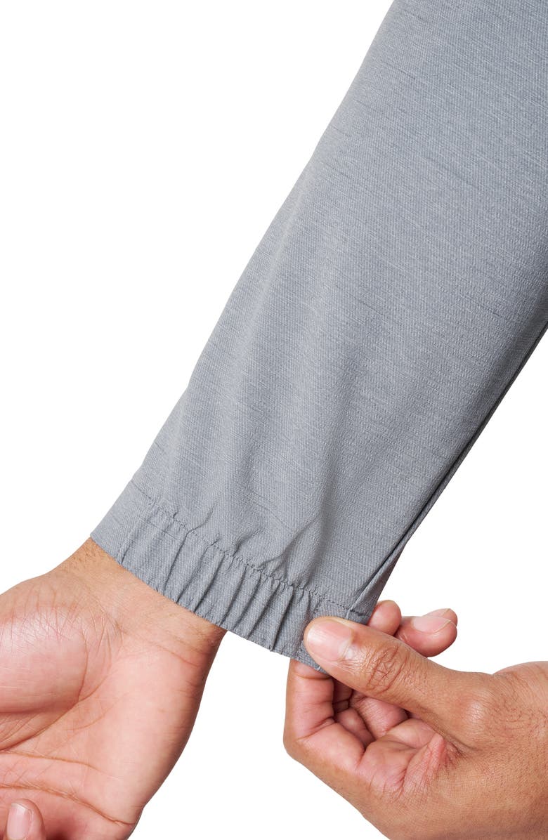 TravisMathew Valley View Quarter Zip Hoodie, Alternate, color, Heather Grey