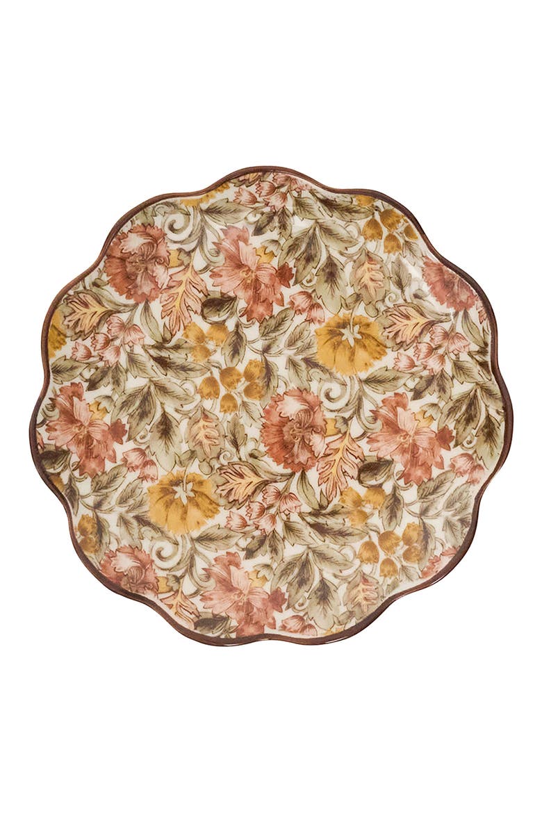 Willa Set of 4 Cocktail Plates, Alternate, color, AMBER