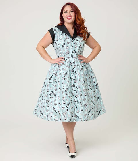 Plus Size Cafe Swing Dress