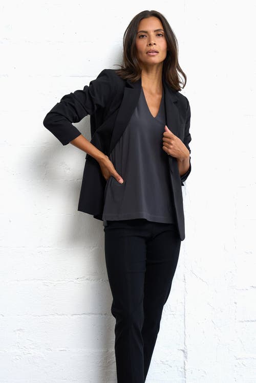 Franne Golde Luxe Stretch V-neck Sleeveless Shell