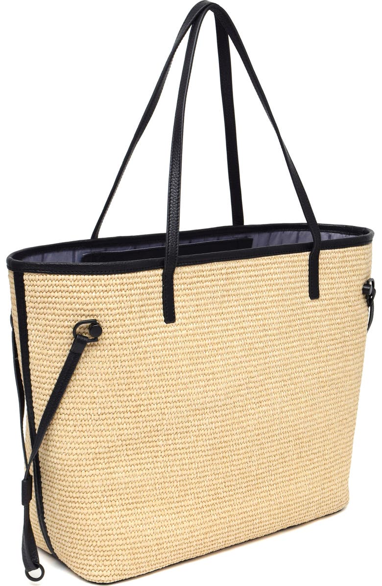 Thacker Kiera Woven Straw Tote, Alternate, color, Natural / Black