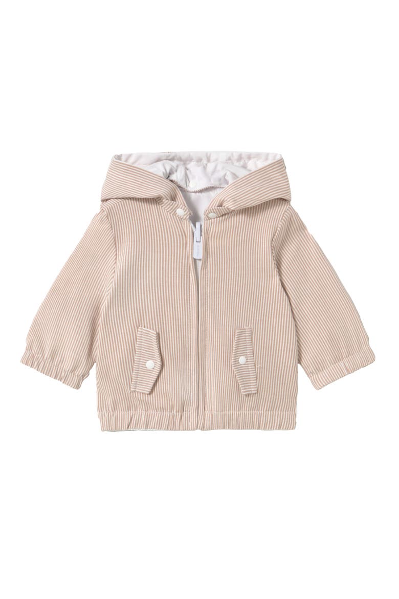 Striped Hooded Jacket, Main, color, Beige