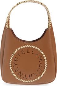 Stella McCartney Small Raffia Trim Hobo Bag