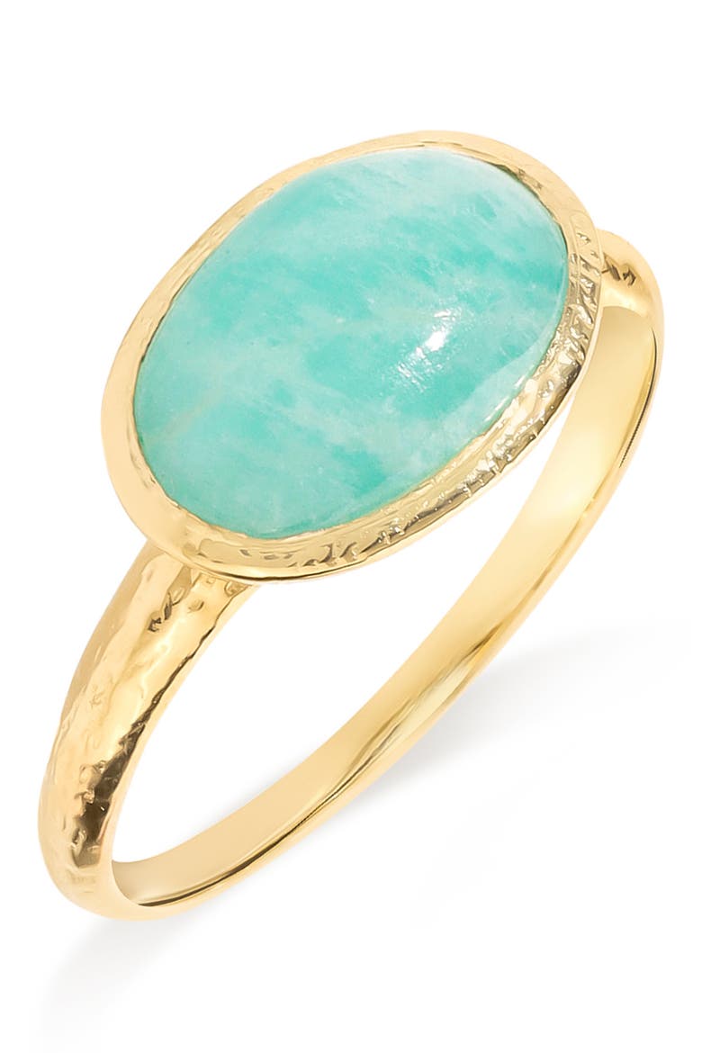Amazonite Solitaire Ring, Alternate, color, BLUE