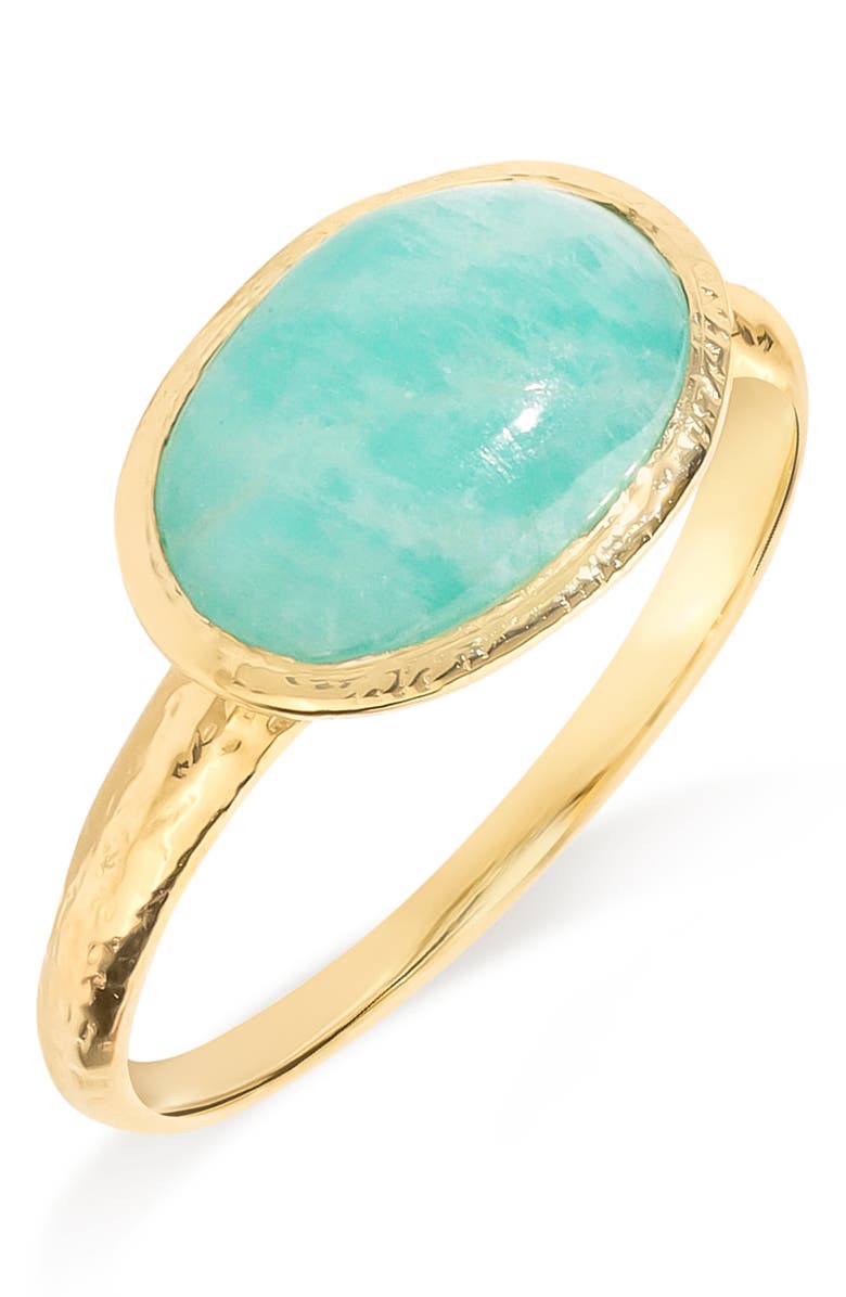YS GEMS Amazonite Solitaire Ring, Alternate, color, Blue