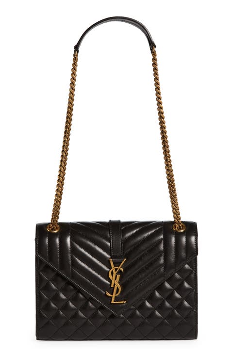Medium Cassandra Quilted Leather Envelope Bag