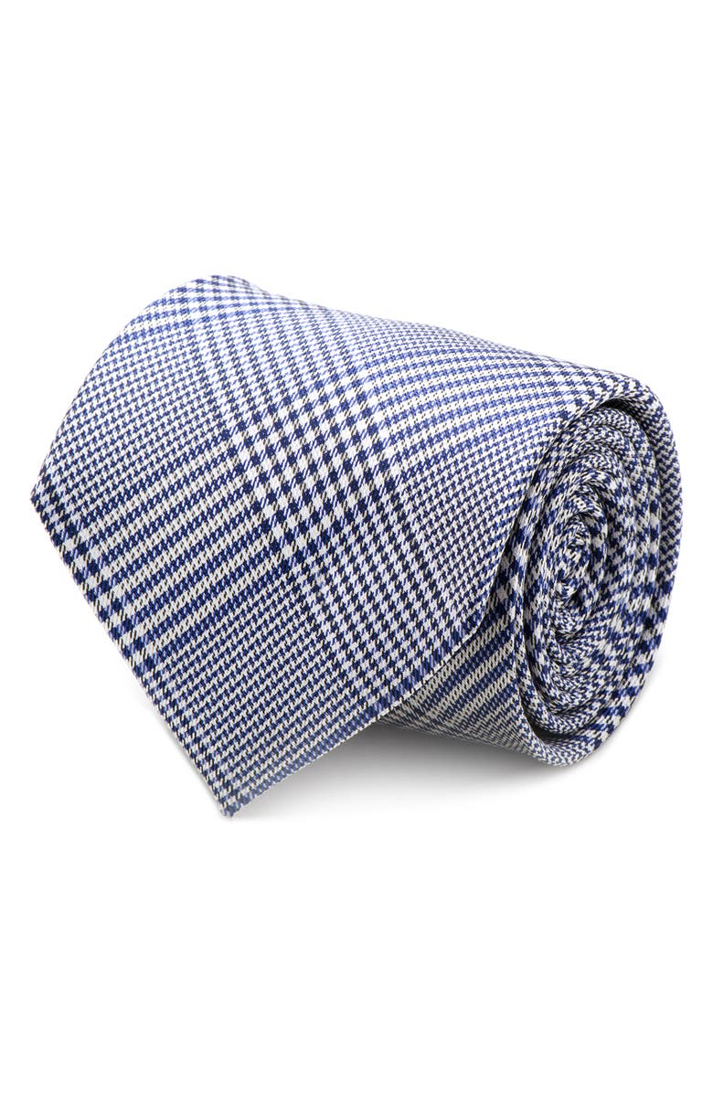 Cufflinks, Inc. Blue Glen Plaid Silk Tie, Main, color, Blue