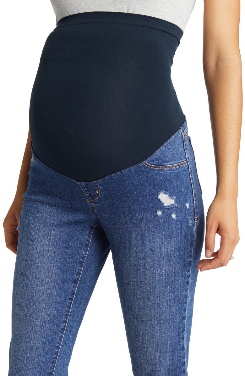 1822 Denim Bellyband Maternity Skinny Jeans, Alternate, color, 