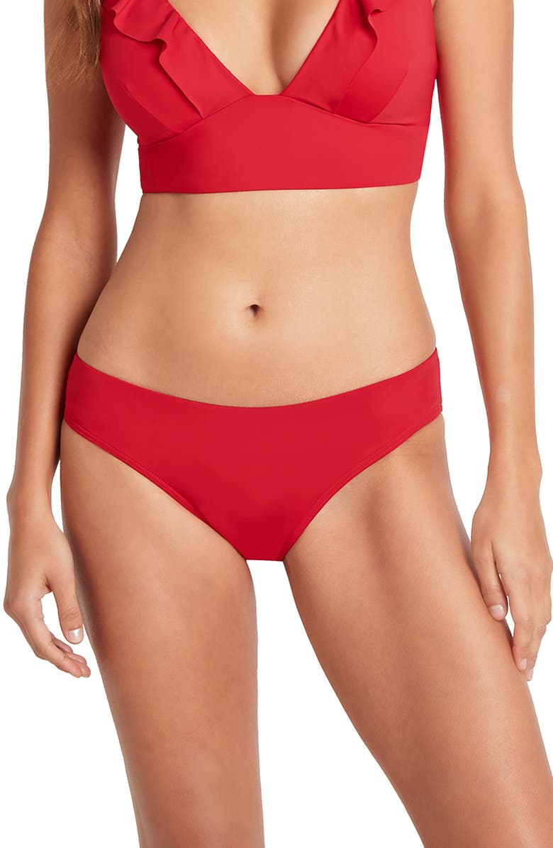 Sea Level Bikini Bottoms, Main, color, Red