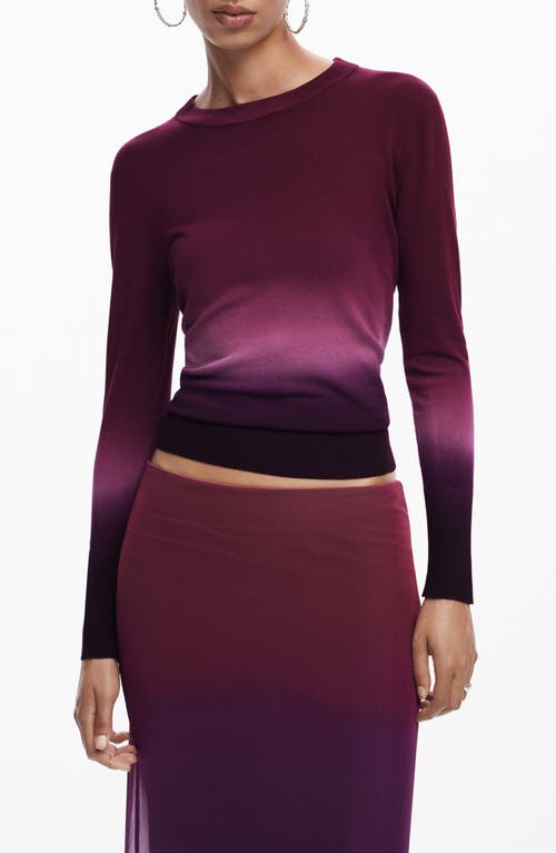 Desigual Light Gradient Sweater In Red
