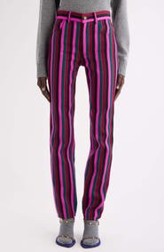 Chloé Stripe Slim Wool Trousers