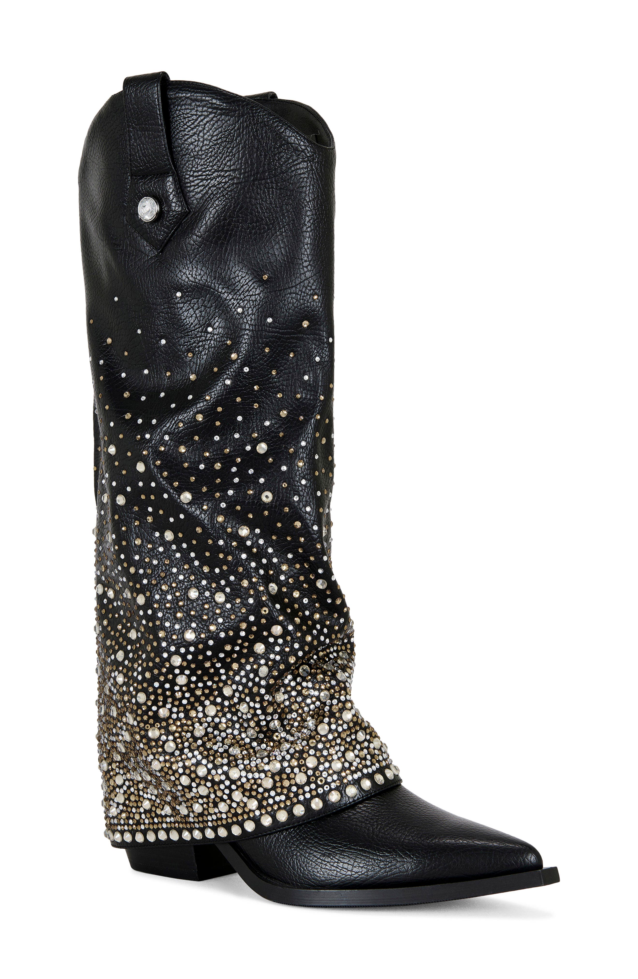 AZALEA WANG Beth Stud Western Boot, Main, color, Black