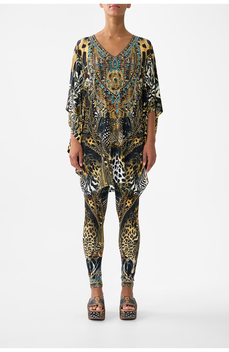 Camilla Bat Sleeve Dress, Main, color, Feline Folklore