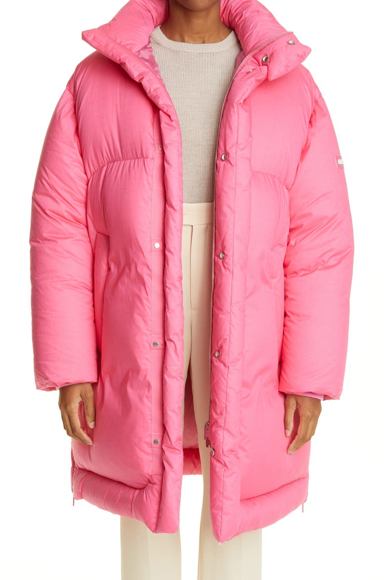 Down Puffer Coat, Main, color, PINK PINK
