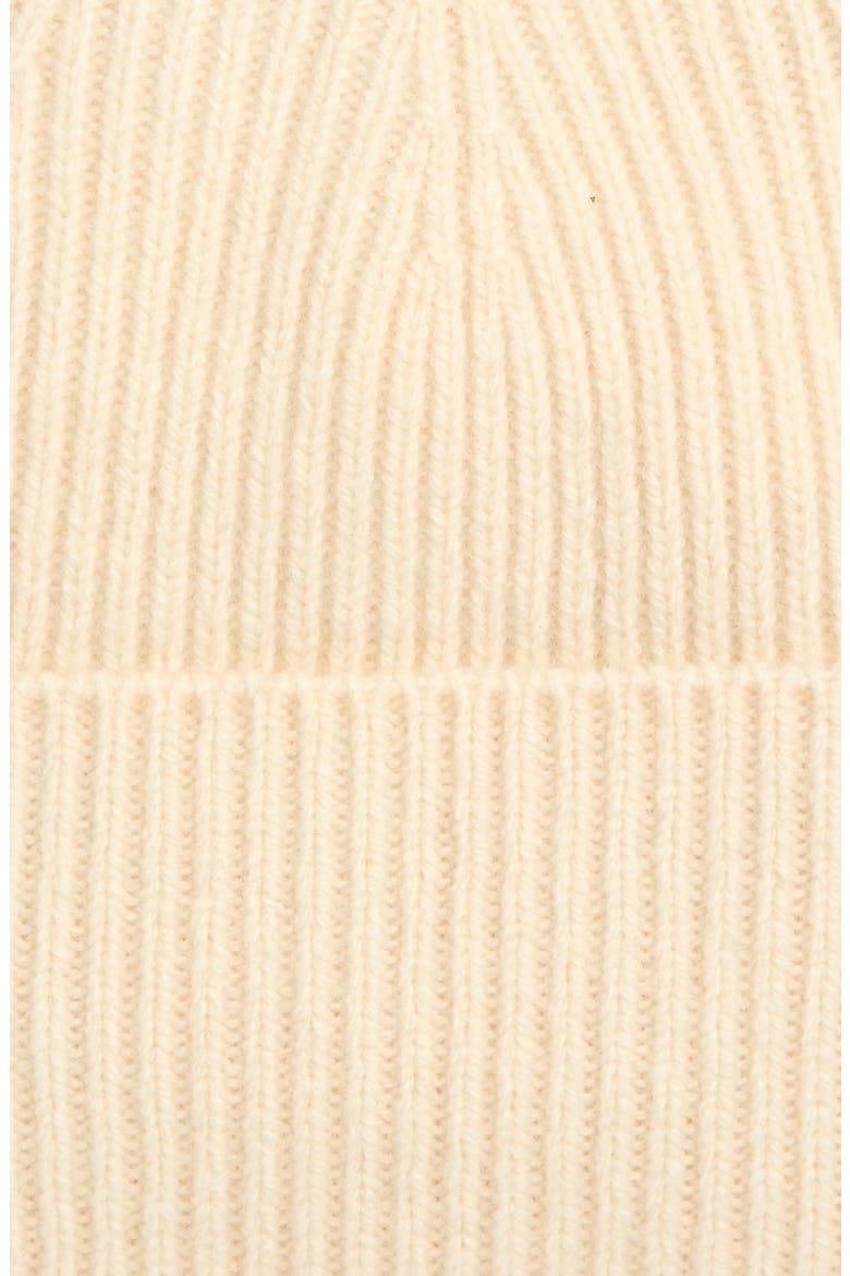 Wool & Cashmere Rib Beanie, Alternate, color, SNOW