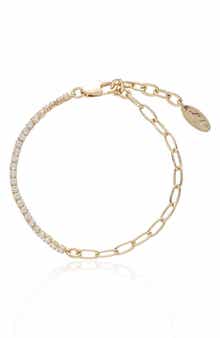 Ettika Tennis & Paper Clip Chain Bracelet