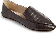 Yosi Samra Vivina Croc Embossed Leather Loafer