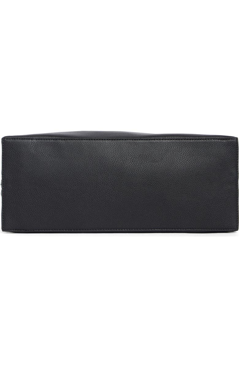 Baggu Recycled Leather Bowler Bag, Alternate, color, Black
