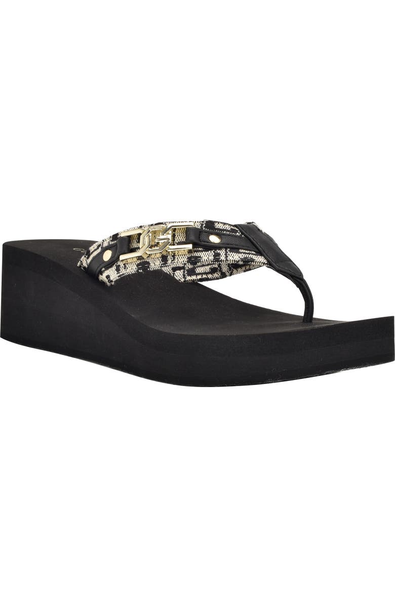 GUESS Ediva Platform Wedge Flip Flop, Main, color,