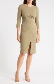 Calvin Klein Zip Trim Sheath Dress