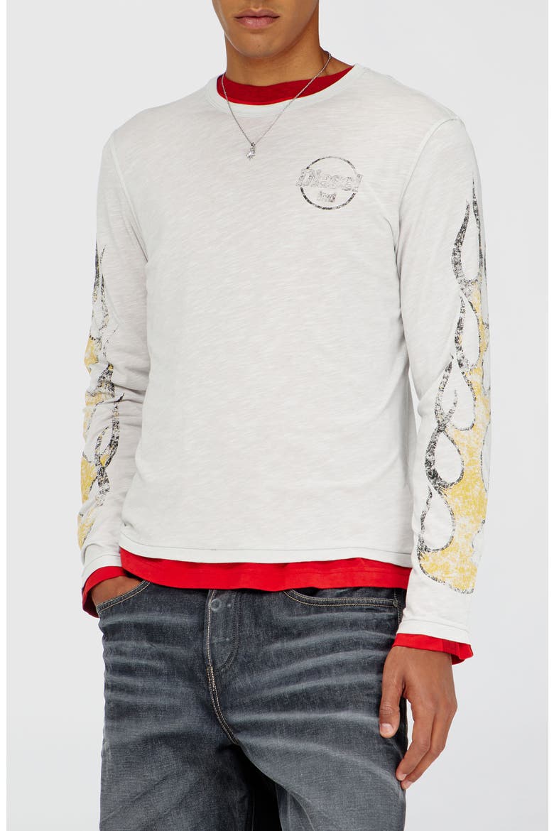 Graphic Slub Long Sleeve T-Shirt, Main, color, IVORY