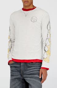 DIESEL® Graphic Slub Long Sleeve T-Shirt