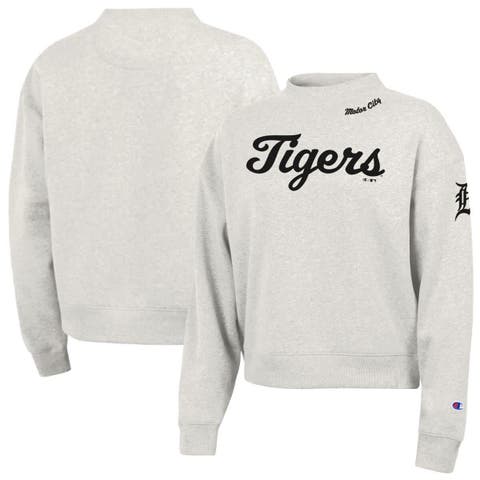 Women's Champion Stone Detroit Tigers Triumph Tri-Blend Sweatshirt