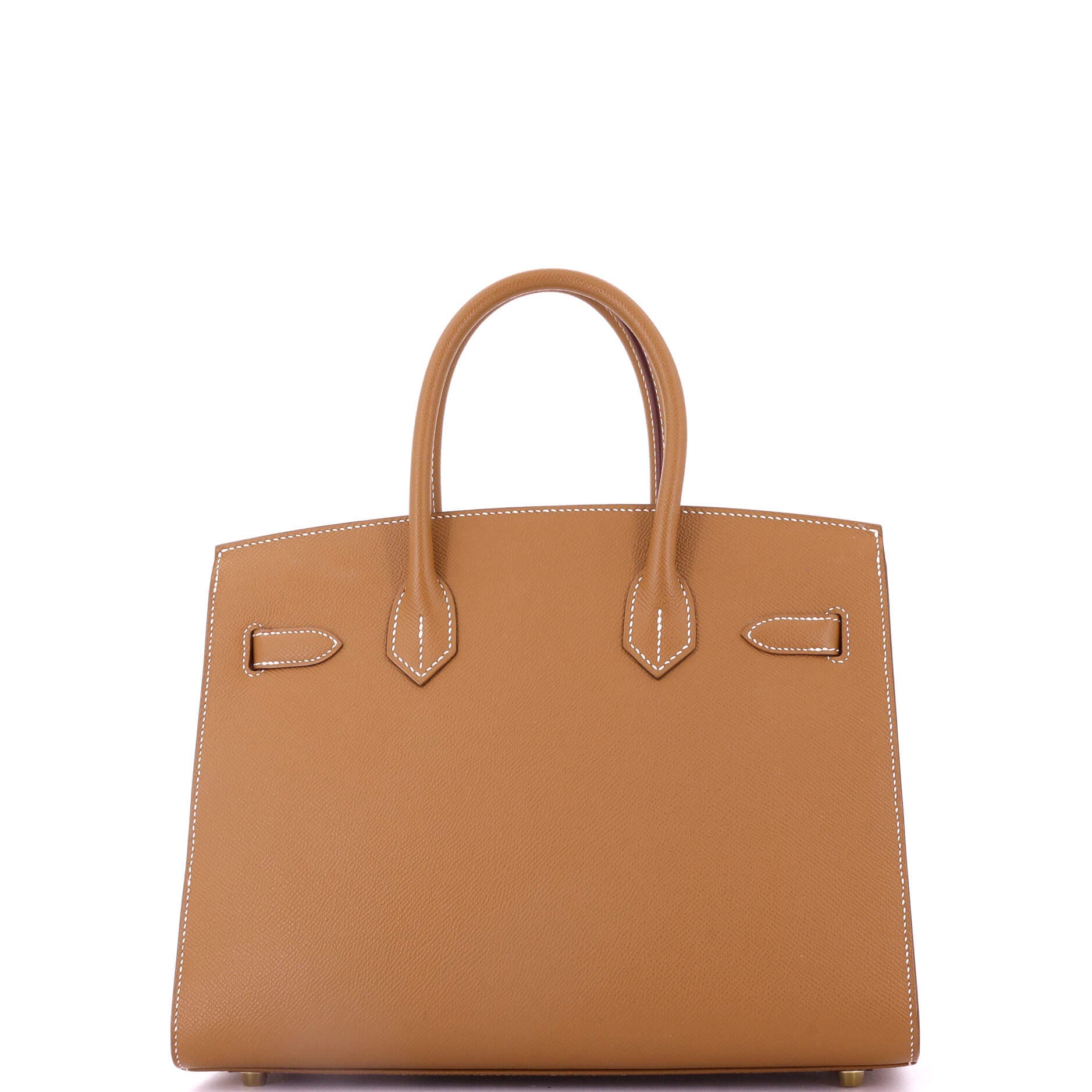 Pre-Owned Hermes Birkin Sellier Bag Brown Epsom with Gold Hardware 30, Alternate, color, Gold