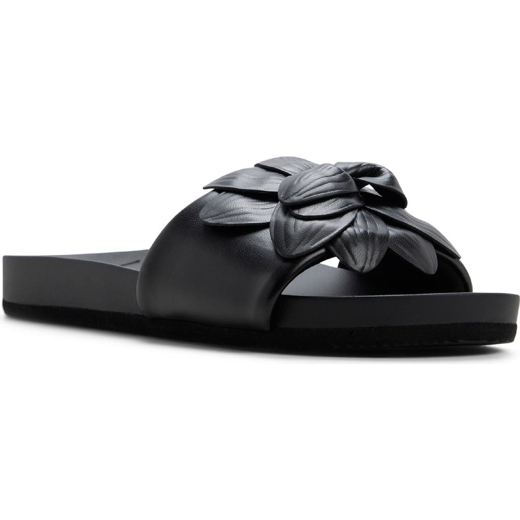 Roxy Flower Girl Slide Sandal In Black