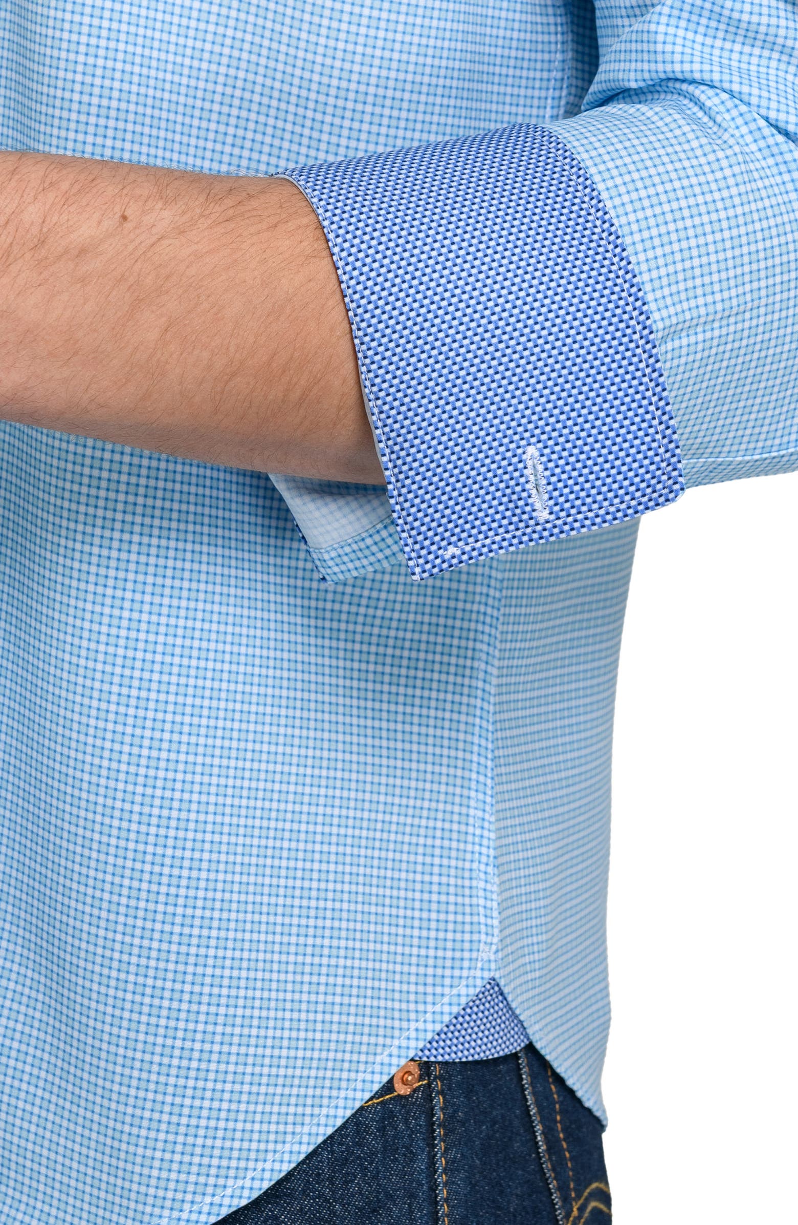 CONSTRUCT Micro Square Stretch Dress Shirt | Nordstromrack