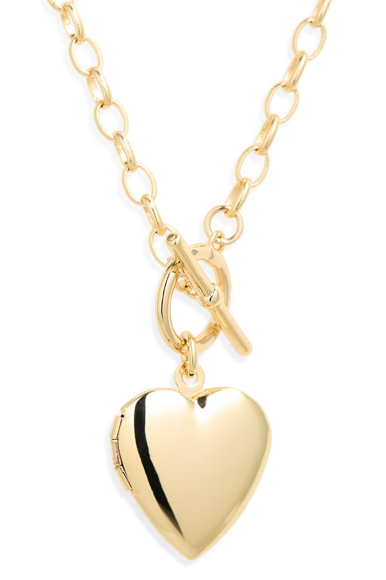 Heart Toggle Necklace, Alternate, color, GOLD