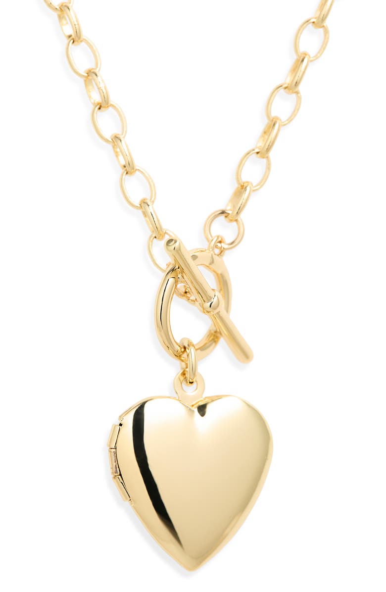 Leith Heart Toggle Necklace, Alternate, color, Gold