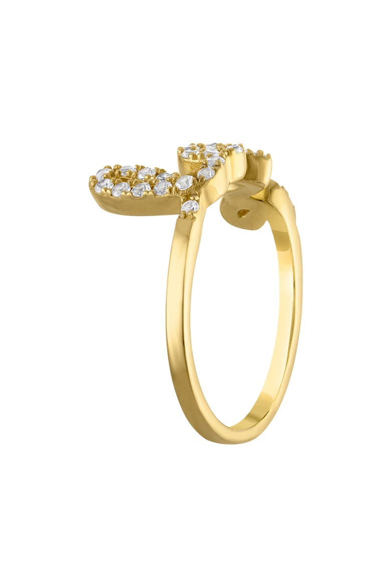 Cubic Zirconia Love Ring, Alternate, color, YELLOW GOLD
