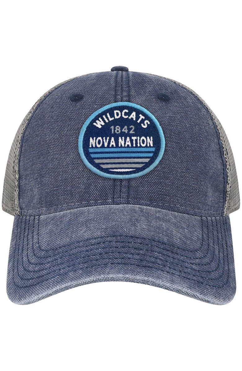 LEGACY ATHLETIC Men's Navy Villanova Wildcats Sunset Dashboard Trucker Snapback Hat, Alternate, color,