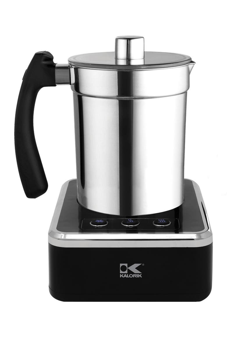 KALORIK Black Stainless Steel Milk Frother, Main, color, 