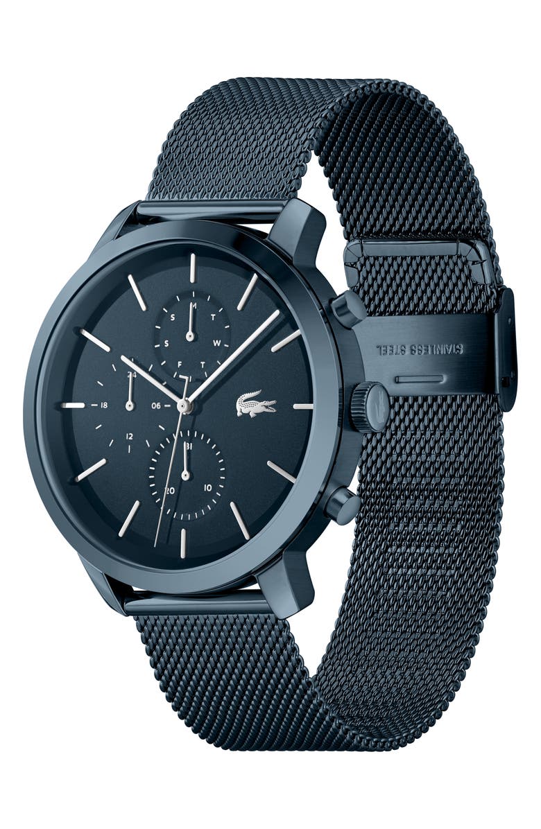 Lacoste Replay Chronograph Mesh Strap Watch, 44mm, Alternate, color, 