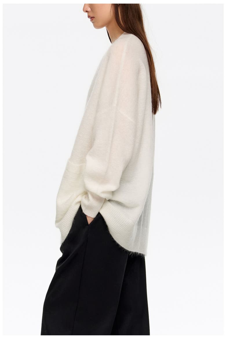 Long Mohair Cardigan, Alternate, color, IVORY