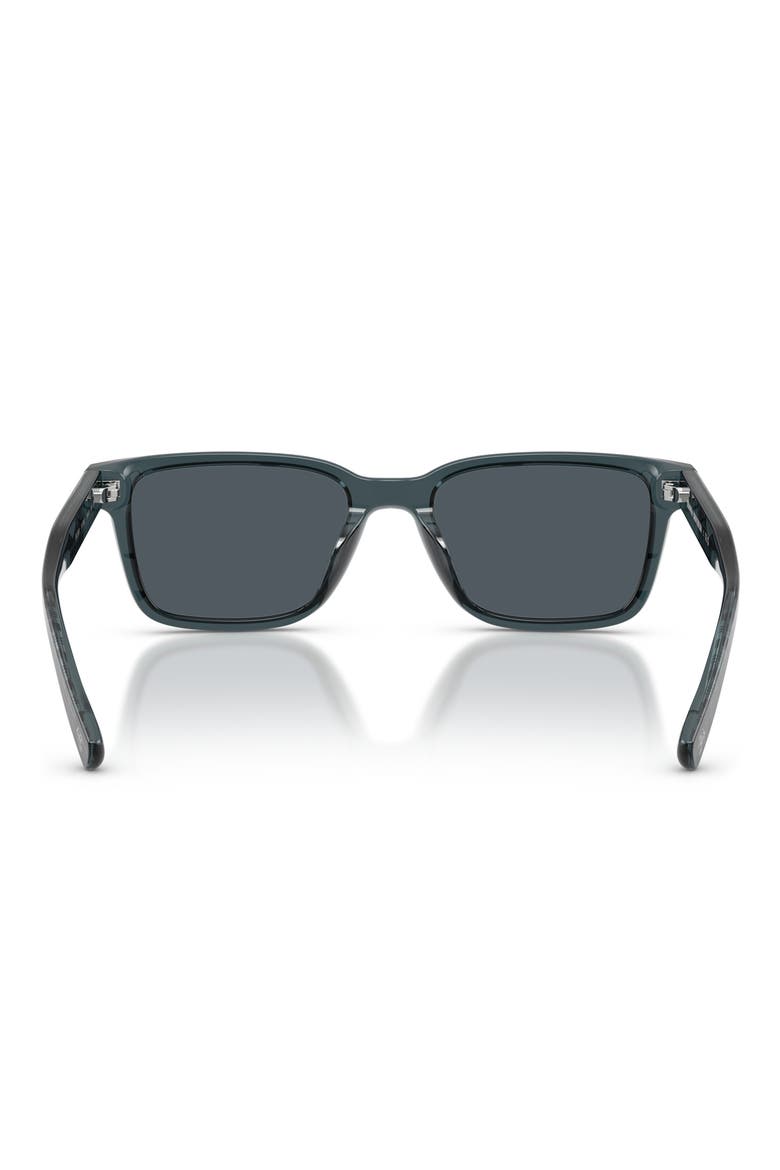 53mm Rectangular Sunglasses, Alternate, color, MILKY BLUE / BLUE GREY