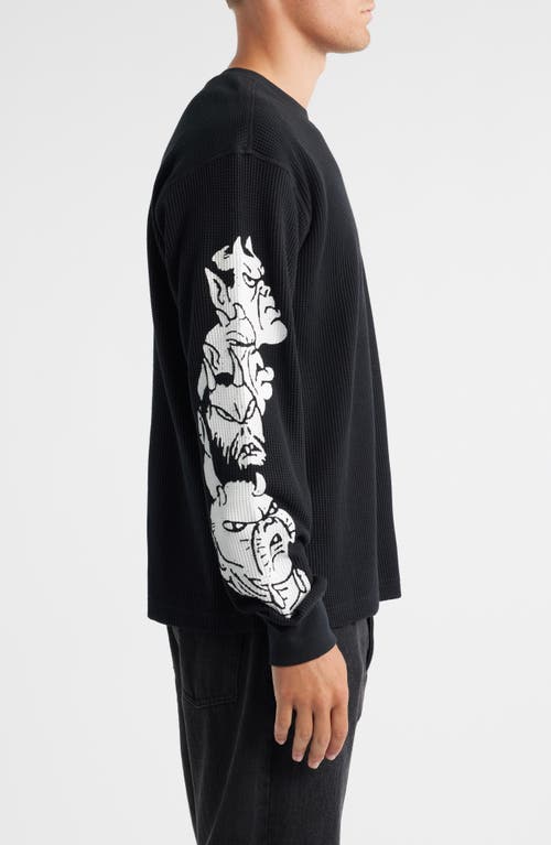 Obey Goblin Long Sleeve Thermal T-shirt In Black
