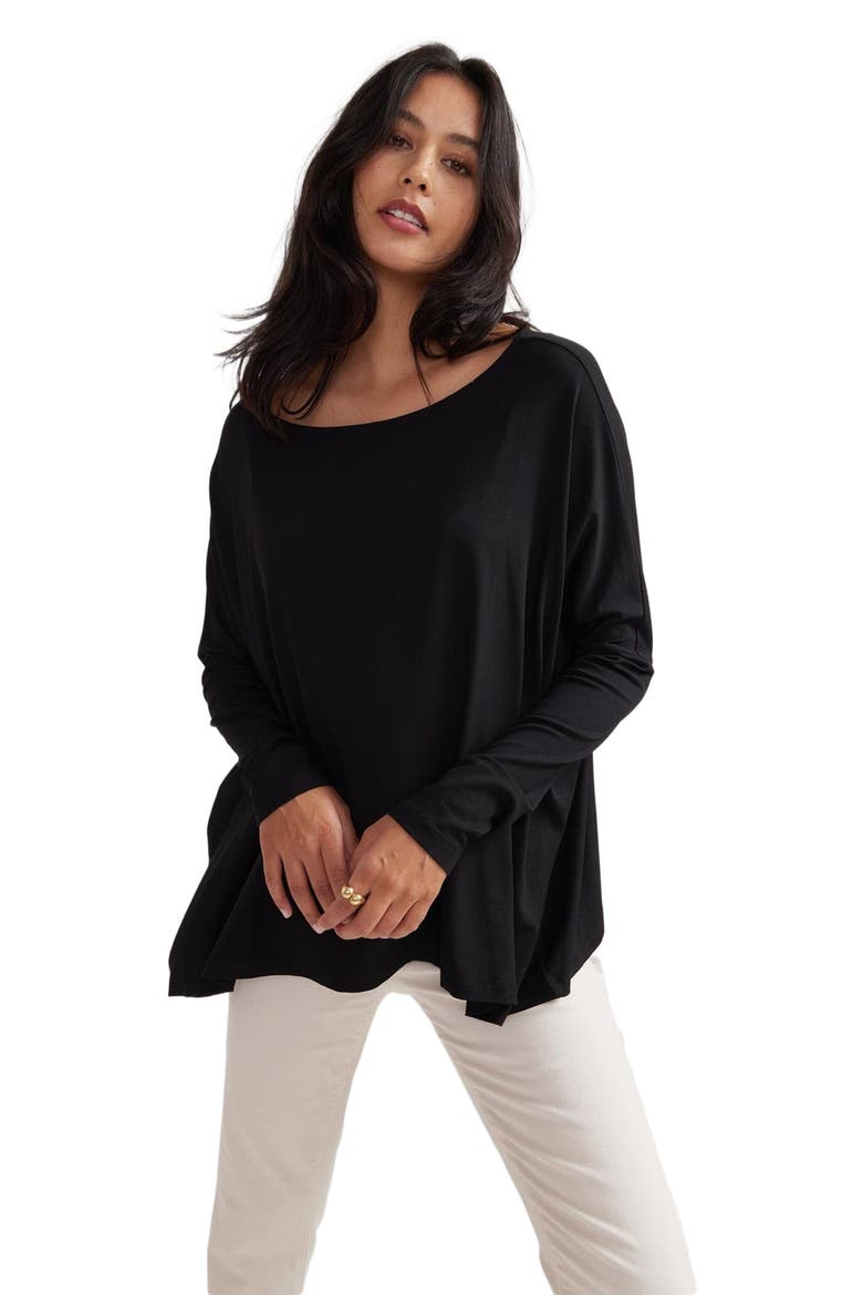 The Perfect Longsleeve Tee, Main, color, Black
