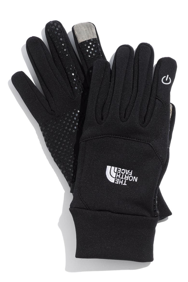 'E-Tip' Gloves, Main, color, BLACK
