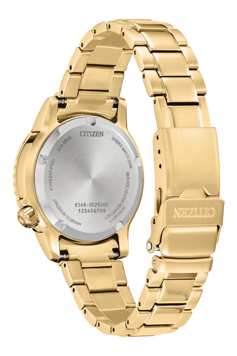 Promaster Sea Dive Solar Bracelet Watch, Alternate, color, LIGHT GOLD-TONE