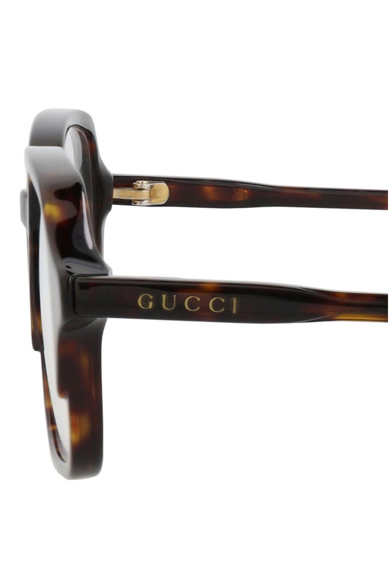 51mm Rectangular Optical Glasses, Alternate, color, HAVANA HAVANA TRANSPARENT