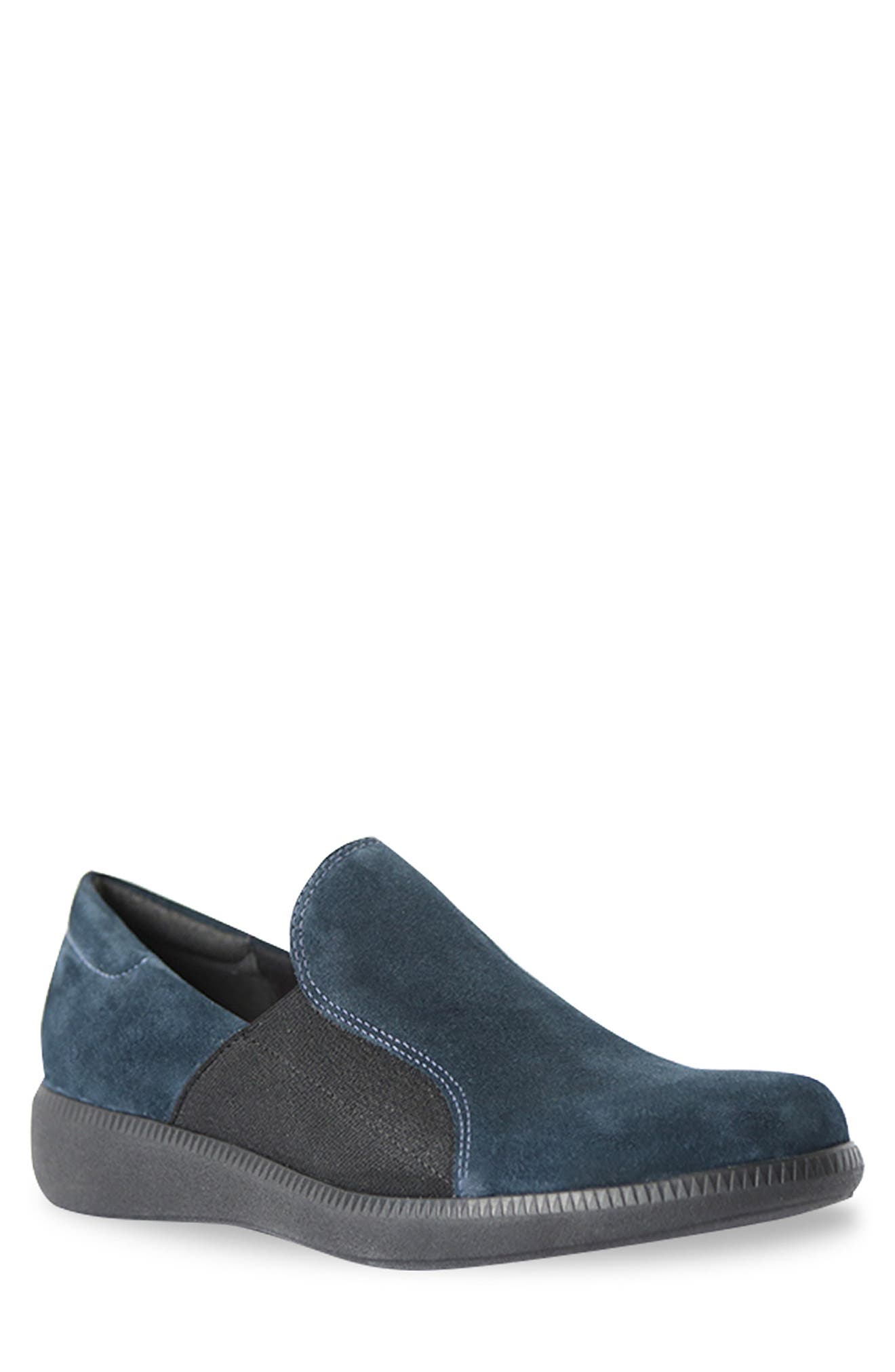 Clay Wedge Slip-On Sneaker, Main, color, NAVY