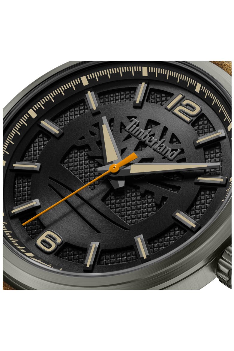 Driscoll Leather Strap Watch, 43mm, Alternate, color, TAN / BROWN LIGHT