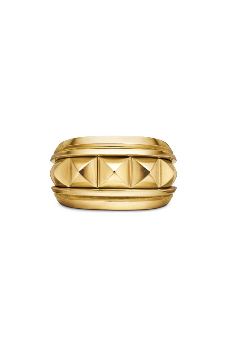 David Yurman Pyramid Signet Ring in 18K Yellow Gold, 16mm, Main, color, 