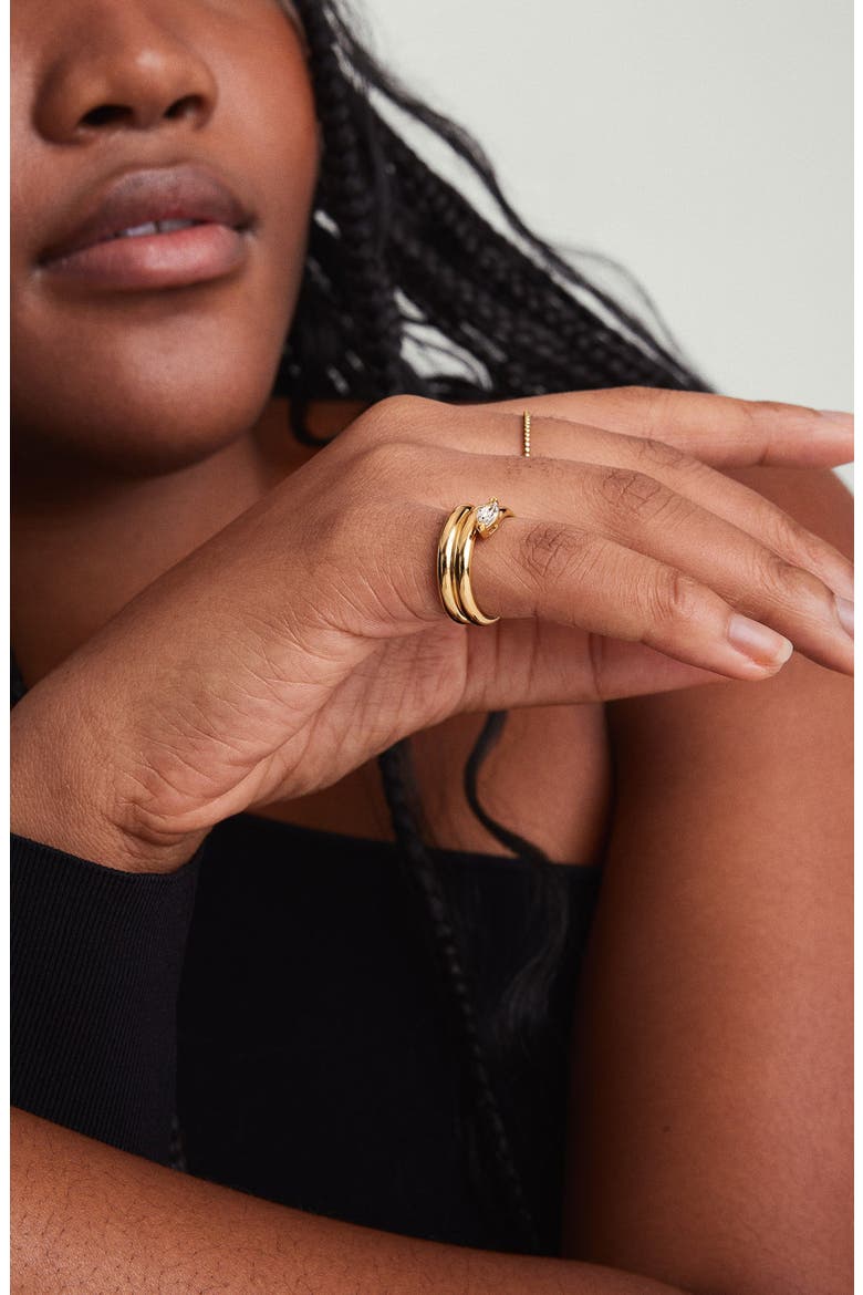 Boa Gemstone Coil Ring, Alternate, color, White Topaz