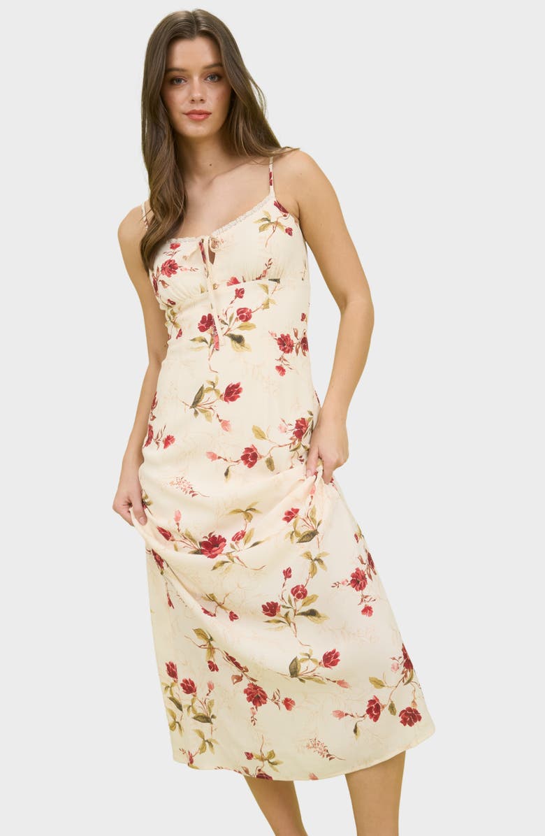 Blu Pepper Floral Maxi Sundress, Alternate, color, Red Multi