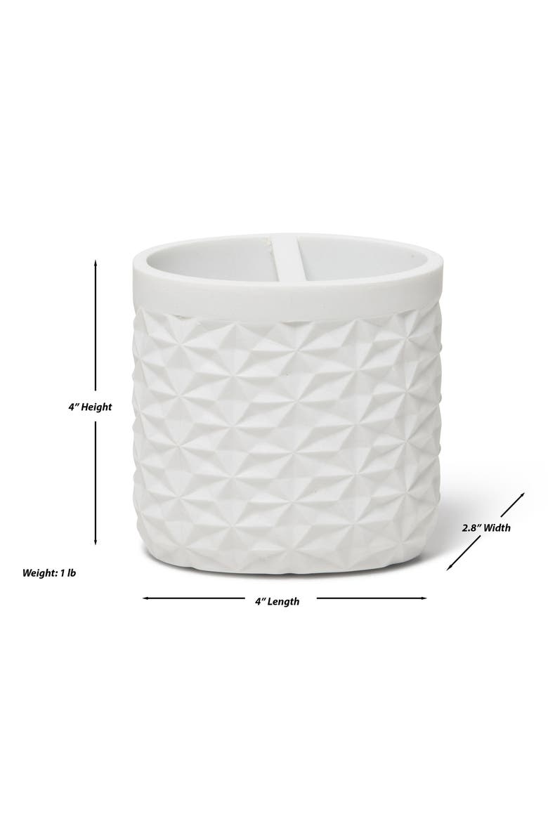 ROSELLI TRADING COMPANY Quilted 8-Piece Bath Accessory Set, Alternate, color, White