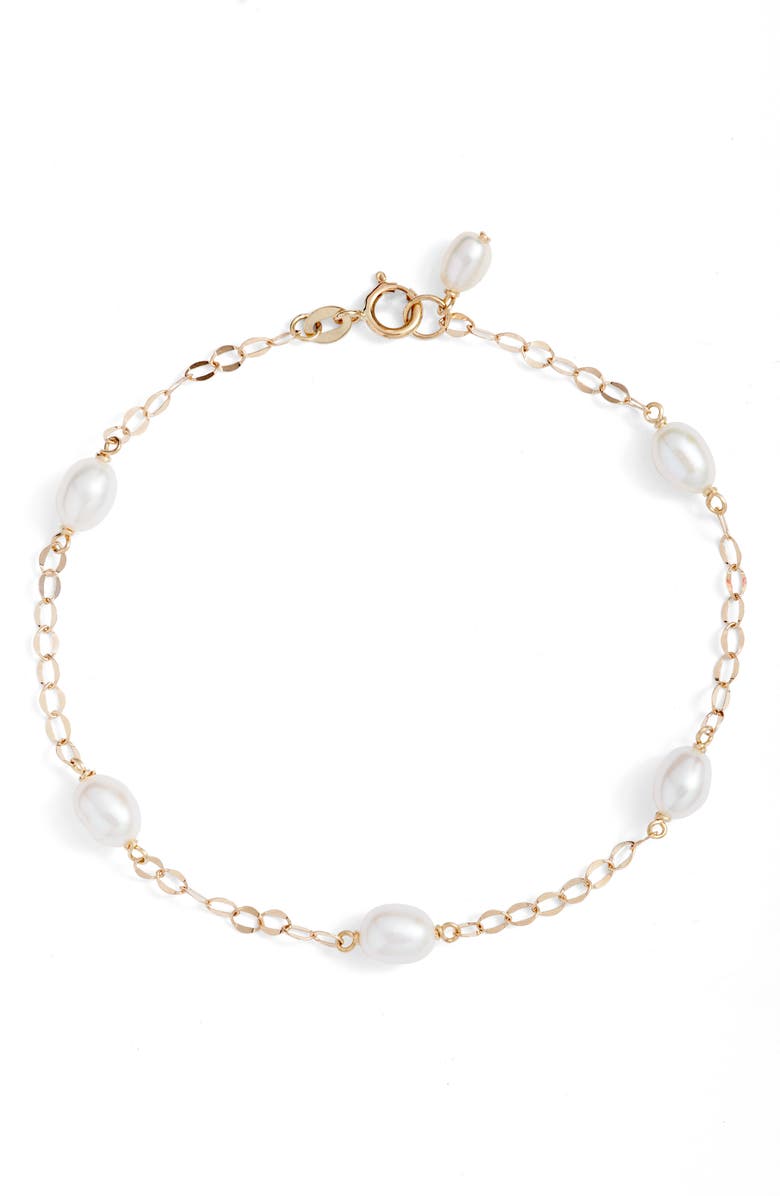 Poppy Finch Pearl Chain Bracelet, Main, color, 